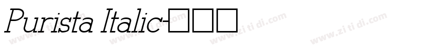 Purista Italic字体转换
